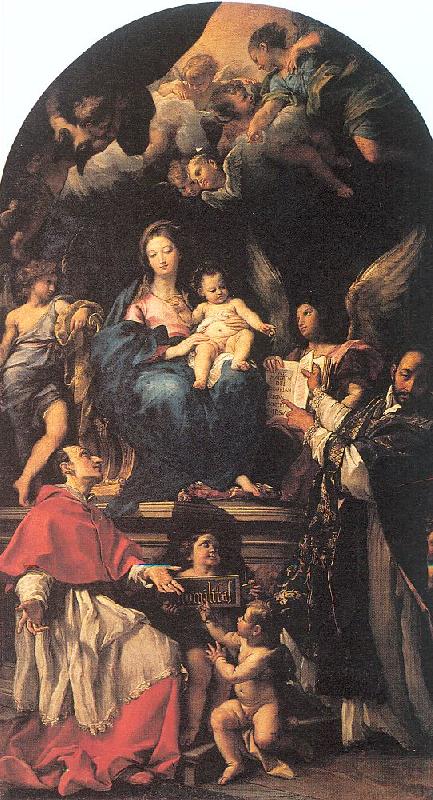 Maratta, Carlo Madonna and Child Enthroned with Angels and Saints